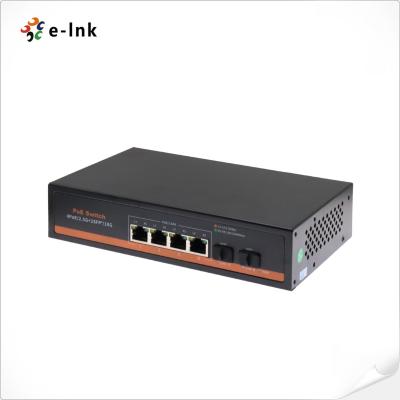 中国 2.5G 4ポート PoE から 2ポート 10G SFP+ ファイバー PoE スイッチ 802.3at 30W 販売のため