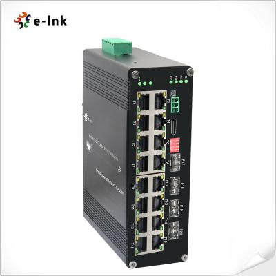 China Mini Industrial 1-puerto 100 Base-FX a 2-puerto 10 / 100BaseIndustrial L2+ 16-puerto 10/100/1000T T 90W PoE++ Convertidor de medios en venta