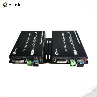 China DVI + 1Ch Bidirectional Stereo Audio + 1Ch RS232 over Fiber Optic Extender for sale