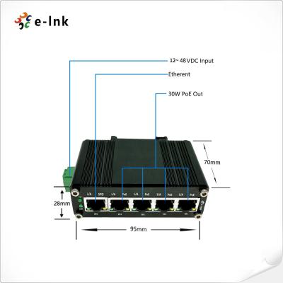 China O Oem controlou o porto industrial dos ethernet 5 do interruptor do ponto de entrada da montagem do trilho do ruído à venda