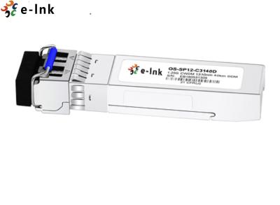 중국 뜨거운 끼워 넣을 수 있는 이중 통신 SFP LC 모듈 1.25Gb/S 40KM CWDM 섬유 광 전송부 판매용