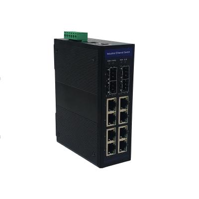 Chine Commutateur maniable 24vdc 8 RJ45 gauche d'Ethernet de rail de vacarme de gigabit d'OEM à vendre