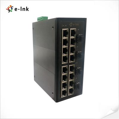 China Interruptor industrial portuario de 16 PoE con poder de la fibra sobre inyector de Ethernet el 1000M SFP en venta