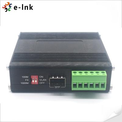 China Interruptor industrial 4-Port 10/100/1000Base-T de Ethernet a 100/1000Base-X SFP en venta