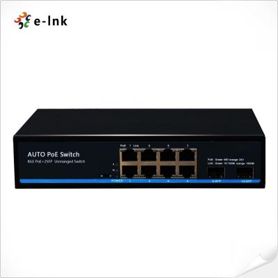 China Intelligenter Netz 8 Port-10/100/1000T PoE-Ethernet-Schalter mit 1000BASE SFP zu verkaufen