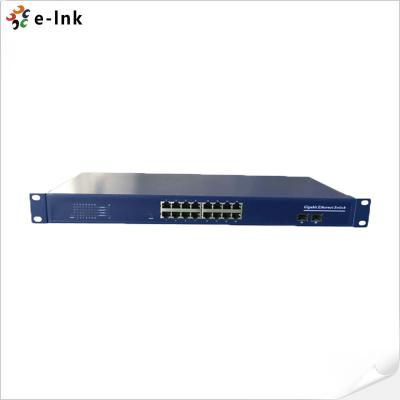 China Commerciële Ethernet-Schakelaar 16-haven 10/100/1000M Gigabit With 2 SFP-Vezelschakelaar Te koop