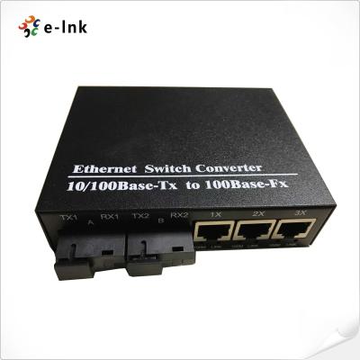 Κίνα 10/100 λιμένας 3TX διακοπτών SFP Ethernet μετατροπέων MEDIA ινών Μ προς πώληση