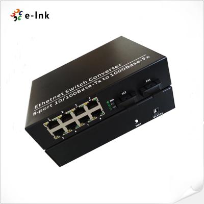 China Interruptor Unmanaged 10/100/1000M Media Converter 8-TX dos ethernet da fibra à venda