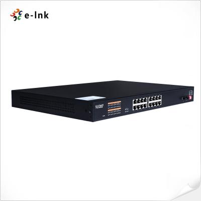 Chine Commutateur 10/100/1000M Gigabit de C.C Poe du port 12V de l'Ethernet 16 + ports de 2 x de 100/1000M SFP à vendre