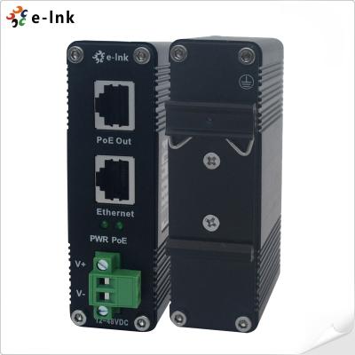 Chine DIN Rail Industrial 802.3at 30W Gigabit PoE Injector Adapter 12~48V DC Power Booster prix de l'usine à vendre