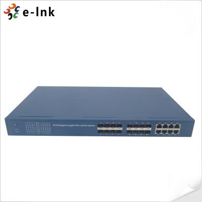 China Managed Gigabit 16 SFP Ports 8 RJ45 Ports Fiber Network Switch for sale