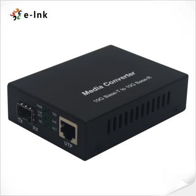 China Fiber Media Converter 12VDC 5W 10G Base-T naar 10G Base-R Ondersteuning Jumbo Frame Te koop