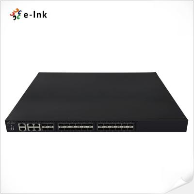 China 10Gb vezel Optische Schakelaar 24 Haven490gbps Backplane Bandbreedte Beheerde Vezelschakelaar Te koop