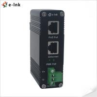 China 10/100/1000M PoE Injector Adapter 30W DIN Rail Mount Hardened Gigabit High Power for sale