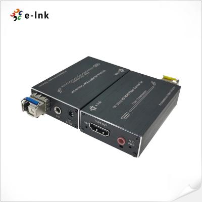 China 10.3Gbps HDMI Fiber Extender ohne Verzögerung mit 3,5mm externem Audio zu verkaufen