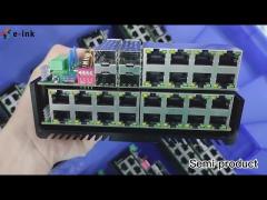 Din Rail 24 Port 10/100/1000T 802.3at PoE Managed Switch With 4-Port 1000X Gigabit SFP