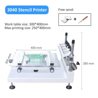 China High Precision Solder Paste Stencil Printer 3040 SMT Manual Solder Paste Printer for sale