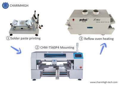 중국 고 정밀도 SMT 생산 라인 T961 리플로우 오븐 60 공급 장치는 기계를 고르고 위치시킵니다 판매용