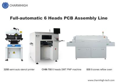 China 6 Siebdrucker 3250, Selbstwechsler Köpfe SMT-Fertigungsstraße-13000cph der düsen-CHM-750 zu verkaufen