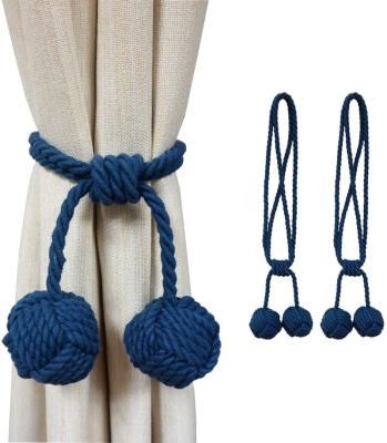 China Home Ministry Blackout Handmade Curtain Barriers Decoration Curtain Tiebacks Cotton Rope Curtain Tiebacks Natural Home Decorative Rustic Ties for sale