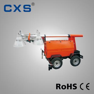 China MH / HPS Portable Trailer Mounted Light Towers With 5.5kw Diesel Generator for sale