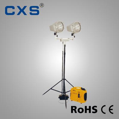 China CER 2 * Flut-Licht-teleskopischer Lichtmast-tragbarer Aufstiegs-Fall des Notfall150w zu verkaufen