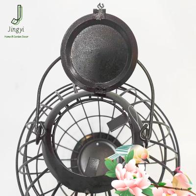 China Custom Size And Color Portable Hanging Spherical Metal Bird Feeder Safe Breathable Easy To Watch for sale