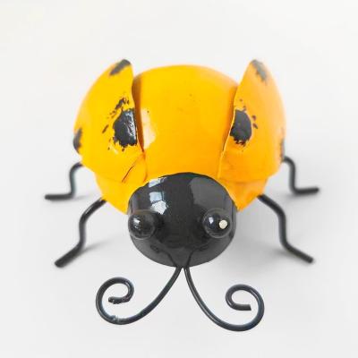 China JY size and color metal custom ladybugs with wings, garden, lawn, table decorations for sale