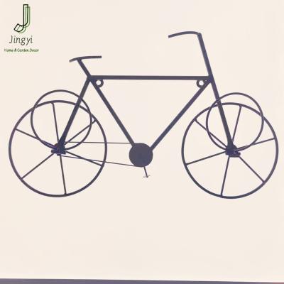 China Custom size and color metal bicycle shape tabletop placement or floor hanging flower POTS and wall decoration for sale