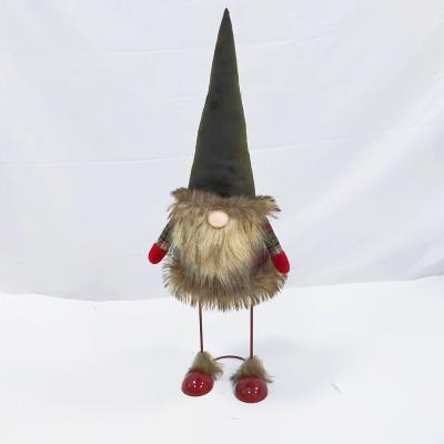 China Custom size and color boho outdoor decor Christmas faceless dwarf gnomes metal fluff and metal fabric for sale