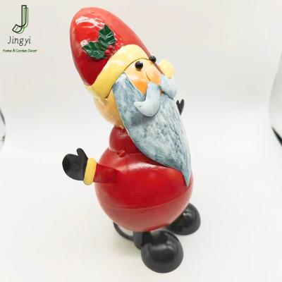 China Custom Size and Color Jingyi Metal Santa in Bright Colors for sale