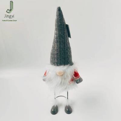 China Jingyi Size And Color New Metal Gnome Christmas Faceless Doll Plush Santa Custom Standing Fabrics for sale