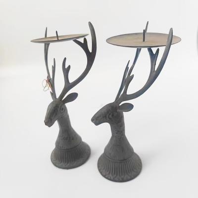 China Custom Size And Color Vintage Metal Sconce Straight Antler Shape Factory Supply Innovative Elks Antlers for sale