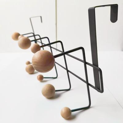 China Jingyi custom made perfect combination of size and color of wood and metal wall hooks do not hurt the wooden clothes ball for sale