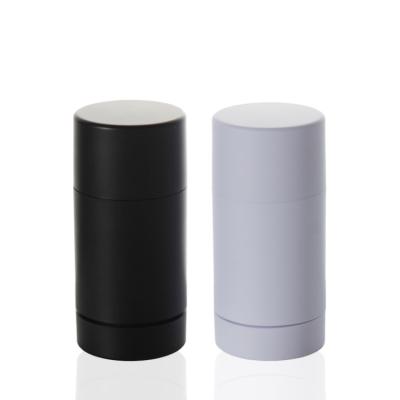 China Cosmetic Support All Customization 30g 50g 75g Matte White Black Plastic Deodorant Stick Bottle Packaging Eco Friendly Container for sale