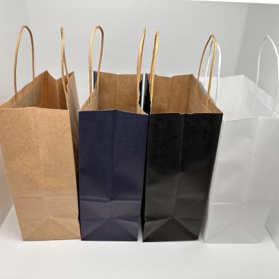 China Handmade Gift Paper Shopping Bags With Custom Logos Kraft Shopping Custom for sale