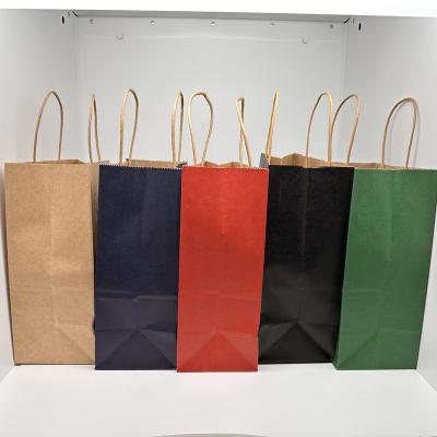 China Fancy Paper Handle Bag Handmade Kraft Paper Custom Shopping Custom Printing Recycled Small Kraft Paper Bag for sale