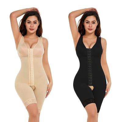 China New Full Antibacterial Design For Women Jumpsuit Shapewear Butt Lift Body Shaper Waist Trainer Hook And Eye Adjustable Post Surg for sale