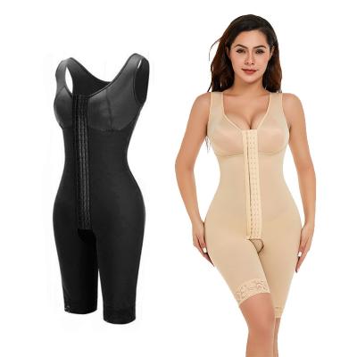 China Bodysuit Butt Lift Adjustable Bodysuit Women Shapewear Antibacterial Waist Trainer Full Body Shaper Hook and Eye Post Surg Body Shaper for sale