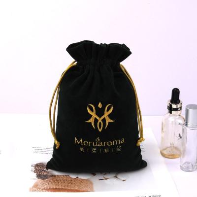 China Custom Gift Tarot Velvet Safety Embroidery Drawstring Bag Luxury Soft Jewelry Packaging Pouch for sale