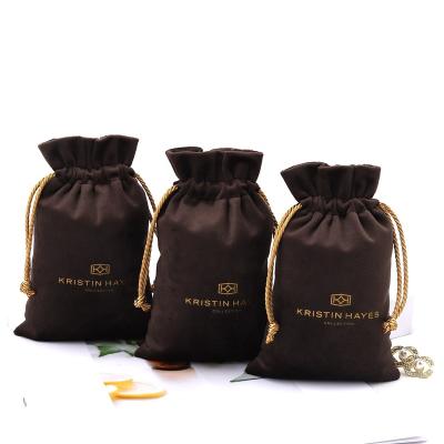 China 2023 New Design Natural Promotion Small Luxury Dust Velvet Jewelry Drawstring Pouch Packaging Gift Watch Velvet Bag for sale