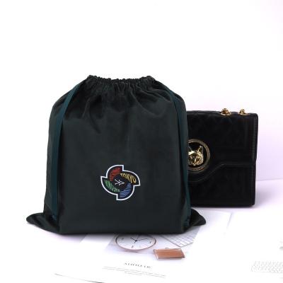 China Custom Logo Printing Large Velvet Shoe Security Wallet Hat Clothes Dust Bag Drawstring Velvet Shopping Bag For Handbag for sale