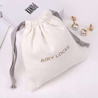 China Custom High End Drawstring Logo Cotton Canvas Dust Pouch Safety Brush Canvas Jewelry Perfume Packaging Bag for sale