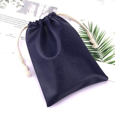 China High End Natural Emboss PU Leather Cord Cell Phone Cut Out Camera Bag Tote Waterproof Leather Pouch for sale