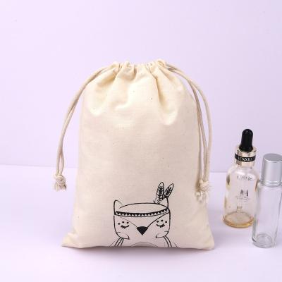 China Safety Hot Sale Eco-friendly Cotton Gift Tote Bag Customized Organic Cotton Drawstring Bag for sale