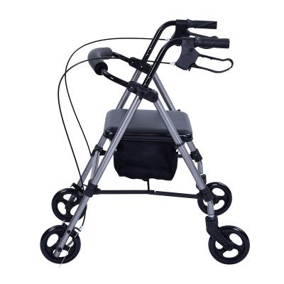 China China Factory Wholesale Price Convenient Custom Rehabilitation Medical Aid Outdoor Aluminum Rollator Walker For Handicapped for sale