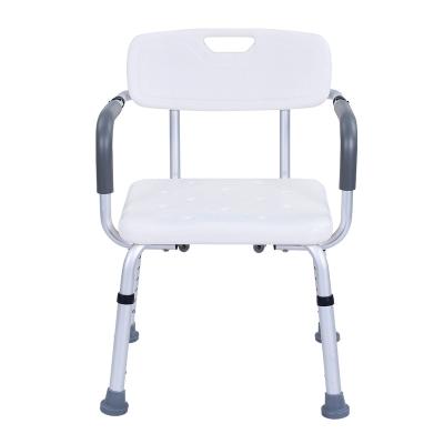 China High Quality Customized Bathroom Light Weight Aluminum Alloy Movable Durable Adjustable Shower Chair Bathing Chairs For Disability for sale