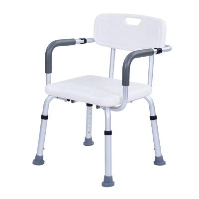 China Zhongshan Factory Price Lightweight Custom Medical Health Care Product Aluminum Detachable Shower Safety Chair With Back Support for sale