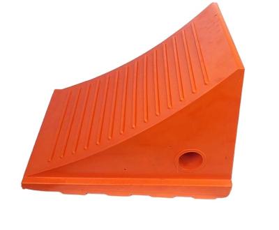 China To Prevent Slippage Of Vehicle Polyurethane Wheel Chock For Mining Truck PU Truck Wheel Chock for sale