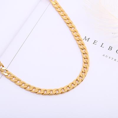 China TRENDY Fashion Jewelry Punk Simple Hip hop 6MM Stainless Steel 18K Gold Plated Cuban Chain Bracelet for Men Women for sale